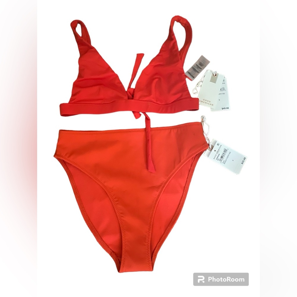 Good American NWT red bikini set XS